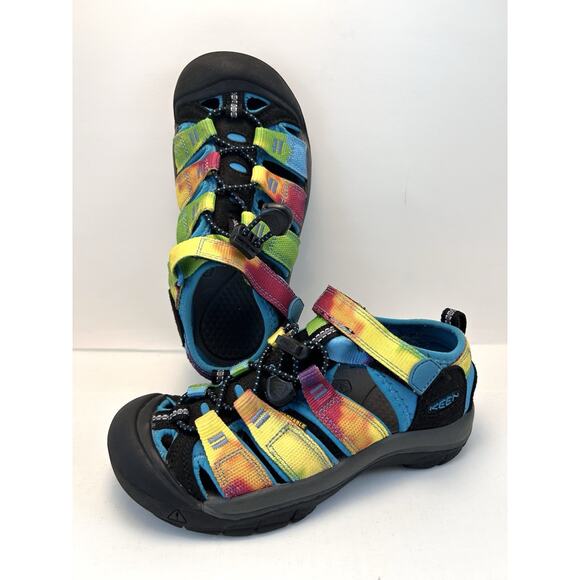KEEN Unisex Child Newport H2 Closed Toe Water Sandals Rainbow Tie Dye US 1‎ kids - Picture 1 of 12